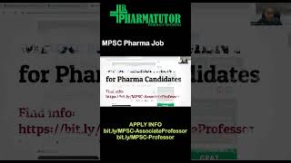 MPSC pharma recruitment #shorts