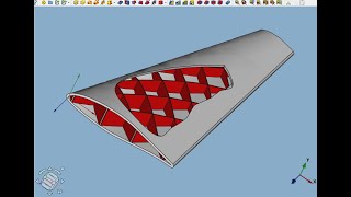 FreeCAD.#36. Архив аэродинамических профилей. Крыло с нервюрами, расположенными крестообразно.