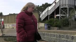 Colleen's Nylon rain trousers and Rubber boots