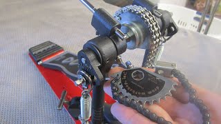 DW Drums 5000 Delta Pedal Upgrade Sprocket and Chain Change from Accelerator to Turbo