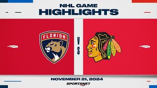 NHL Highlights | Blackhawks vs. Panthers - November 21, 2024