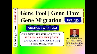 Gene Pool | Gene Flow | Gene Migration | Shallow Gene pool | CSIR NET LIFE SCIENCE | Dr. Jitendra Kr