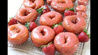 Strawberry Glazed Donuts