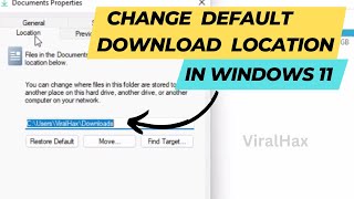 How to Change Default Download Location Windows 11 | Change Download Location in Windows 11