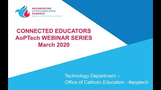 AoPTech Connected Educator Webinar Series March 2020