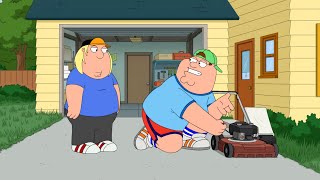 Lawnmower. Family Guy Season 17 Episode 8.