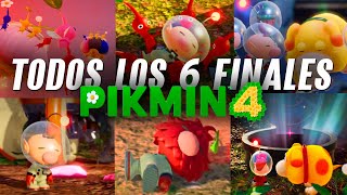 TODOS LOS 6 FINALES PIKMIN 4 En Español ( Final Bueno, Malo, Secreto, Poscreditos y Verdadero ) 2023