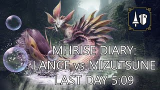 MH Rise Diary: Lance vs Mizutsune Last Day 5:09