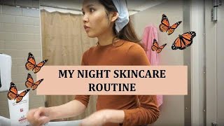 NIGHT SKINCARE ROUTINE 2019 💫 | Sensitive skin | College student