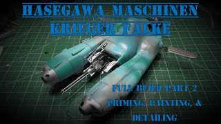 Hasegawa Maschinen Krieger Falke - Full Build Pt 2 - Priming, Painting, & Detailing