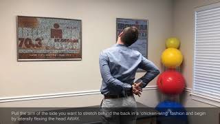 Neck and Back Pain Relief | Trapezius and Levator Scapulae Stretch | SLC Utah Sports Chiropractor