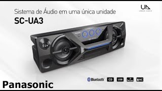 Mini-System SC-UA3 LB-K 250w Panasonic® (video teste com CD Mp3)