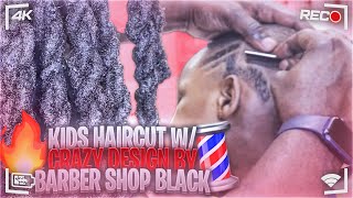 KIDS HAIRCUT CRAZY DESIGN BY BARBER SHOP BLACK