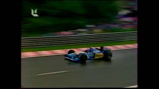 F1 1995 ROUND 11 Belgian GP RACE 13.05min fragmenti. Latviski.