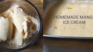 HOMEMADE MANGO ICE CREAM RECIPE (MANGO, CONDENSED MILK AND FRESH CREAM ONLY)