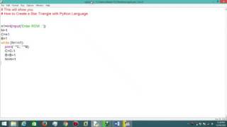 Tutorial #6 Python Start Triangle