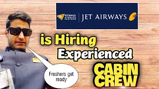 Jet airways is Hiring Experienced cabin crew 2021 // A message for fresher's // New jobs 2021