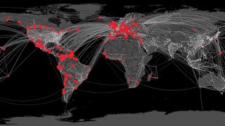 Coronavirus World Map Timelapse - How the virus spread Death in World(April update)