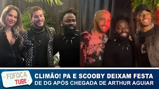 Climão! PA e Pedro Scooby deixam festa de DG após chegada de Arthur