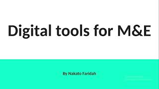 Digital tools for M&E#googleforms#project sustainability