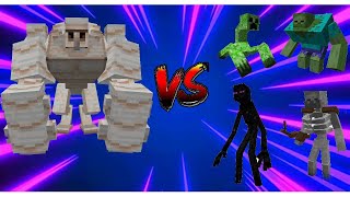 MUTANT IRON GOLEM VS MUTANT  CREATURES - Minecraft Mob Battles