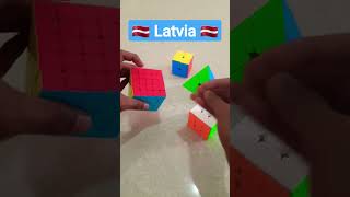 How to make 🇱🇻 Latvia flag 🇱🇻 on Rubik's cube #shorts #cubeblocks #jperm #rubikscube #kingofcuber