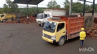 aktivitas truk sawit bongkar di hari minggu!!@suriadi kw loader