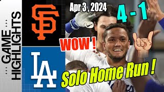 LA Dodgers vs SF Giants [Highlights] | Rojas Solo Home Run [4 - 1]