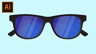 How to Create Sunglasses Vector Digital Illustration - Adobe illustrator