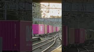 Freight train passing through Coventry station and joining the line towards Nuneaton September 24.