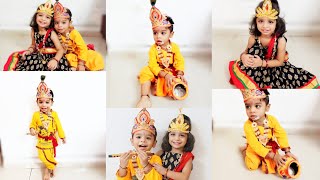 Janmashtami photoshoot ideas for kids | diy must have pics of kids | must try kids poses and decors