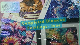 Roseknit39-Episode104:Completed Diamond Paintings June #craft #temu #dac #completed #diamondpainting