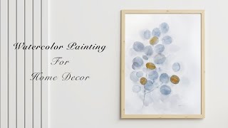 Beginner Watercolor Painting Of Eucalyptus For Home Decor