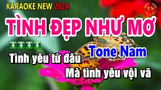 Karaoke Tình Đẹp Như Mơ Tone Nam | Phối Mới 2024 | Sinh Nguyễn Karaoke