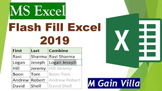 MS Excel - Flash Fill | How to work with Flash Fill