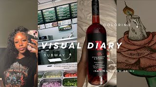 Visual Diary ᡣ𐭩: summer morning routine, coloring, new drink, etc