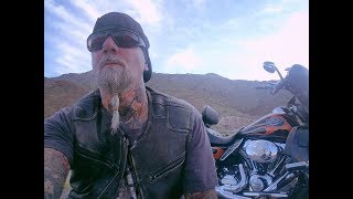 Johny Thaitex of Addiction Brand rides Harley Davidsons from Patagonia Arizona to El Paso Texas