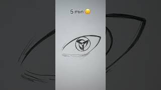 How to Draw Kakashi Mangekyou Sharingan in 10sec, 10mins, 10hrs #shorts