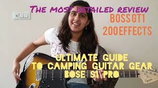 Boss GT1 Most detailed review electric guitar effects processor and camping guitar gear Bose S1 Pro