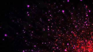 Abstract Movement Bright  Lights on Dark Background. Effect Cosmic Particles. Relaxing Screensaver.