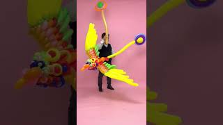 Make a fire phoenix with balloons | Cerative Baloon Twist #short #balloon