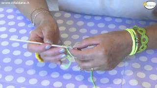 Tutorial bracciale con filo di cotone e catena fai da te