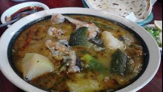 food/ mexican chayote cat fish soup.