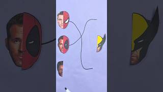 Line connect face puzzle deadpool and wolverine #shorts #deadpool#art