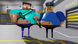 Escaping from a HEROBRINE GAME BARRY'S PRISON RUN! And BECAME a HEROBRINE BARRY COP