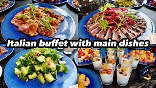 A surprising and impressive Italian buffet that comes with a main dish!