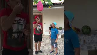 ✅Super scherzo  con i pallonciniini!#challenge #shorts #italy #sfida #prank #padreefiglio #scherzo