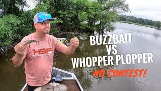 BUZZBAIT VS WHOPPER PLOPPER BATTLE