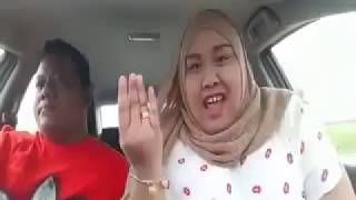 dance in the car by Arab lady for bollywood music , funny expressions