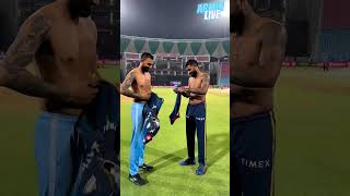 Jersey Exchange Between Hardik Pandya And Krunal Pandya #shorts #ipl2023